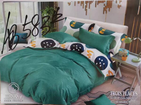 Draps de 3places 4taies 2rideaux – Image 8